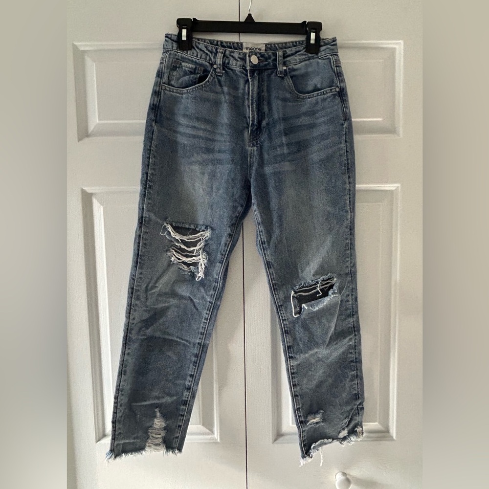 Insane Gene High Rise Straight Distressed Jeans Juniors Size 5